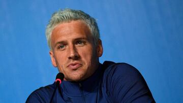 Ryan Lochte durante una rueda de prensa en los Juegos Olímpicos.