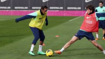 Neymar ya se entrena y apunta al duelo contra el Atlético