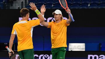 La pareja australiana que consigui&oacute; ganar el dobles a Grecia en la ATP Cup.