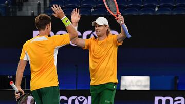 La pareja australiana que consigui&oacute; ganar el dobles a Grecia en la ATP Cup.