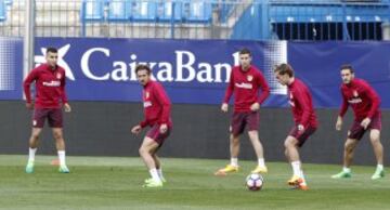 El Atleti entrena pensando en la Real Sociedad