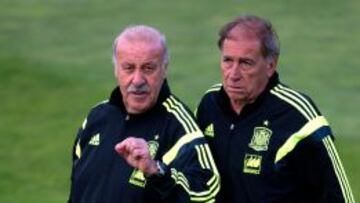 Vicente del Bosque, con su segundo Toni Grande.