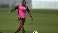 Foulquier durante el entrenamiento del Granada