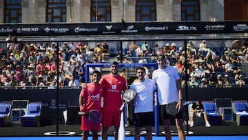 Adam Axelsson, el primero por la derecha, deja muy pequeño a Galán, el segundo por la izquierda.