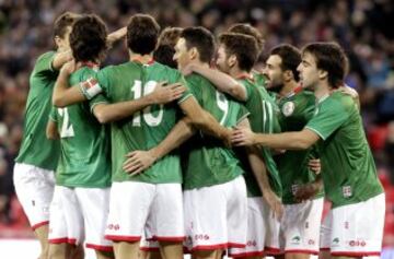 Celebración de la selección de Euskadi. 
