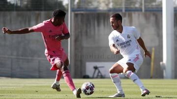 Uno de los partidillos de entrenamiento del Real Madrid en Valdebebas.