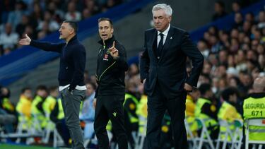 Carlo Ancelotti, durante el partido de LaLiga entre el Real Madrid y el Sevilla.