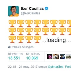 Casillas tardó apenas segundos en felicitar al Real Madrid
