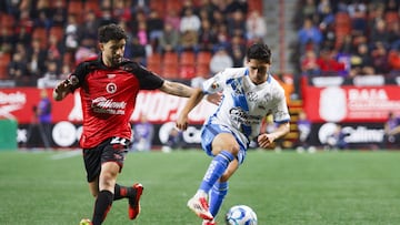 during the 5th round match between Tijuana and Puebla as part of the Liga BBVA MX, Torneo Clausura 2026 at Caliente Stadium, on February 06, 2026 in Tijuana, Baja California, Mexico.