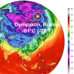 El pueblo más frío del mundo: registra la temperatura más baja del siglo