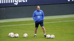 Jos&eacute; Allberto L&oacute;pez en el entrenamiento del jueves 18 de noviembre.