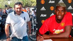 Mino Raiola y Paul Pogba.