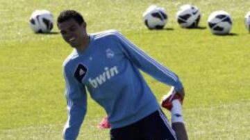 Pepe, entrenando en Valdebebas.