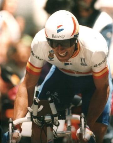 Mundial de Duitama (Colombia) de 1995. Miguel Indurain ganó la medalla de oro en la contrarreloj.