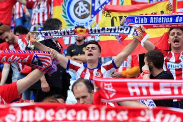 Aficionados del Atlético de Madrid.