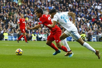 Sevilla attacker Nolito in action last weekend against Real Madrid.