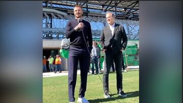 Beckham agradece el trabajo y los avances en el estadio