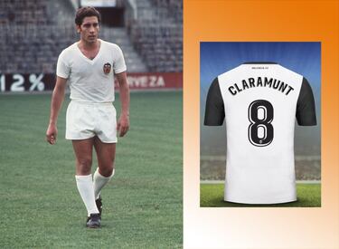 Líder del Valencia campeón de Liga de 1971. Era la prolongación en el campo de Alfredo Di Stéfano. Claramunt es para muchos el mejor futbolista valenciano de la historia. Aquí se le destaca con el dorsal ‘8’ (que también defendió otro mito del club como Rubén Baraja), aunque también jugó con el ‘6’, ‘7’, ‘10’ y ‘11’.
