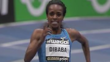 Genzebe Dibaba, rumbo al récord.