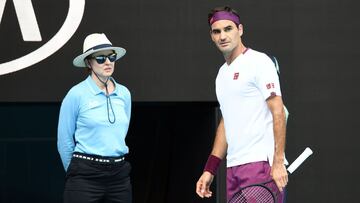 Roger Federer, durante el Open de Australia de 2020.
