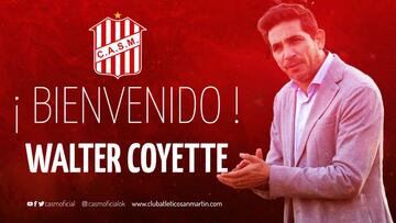 Oficial: Coyette, nuevo técnico de San Martín de Tucumán