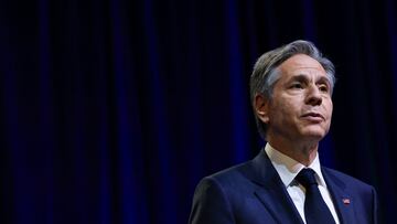 U.S. Secretary of State Antony Blinken delivers the Closing Plenary Keynote address at the Cities Summit of the Americas in Denver, Colorado, U.S. April 28, 2023.   REUTERS/Kevin Mohatt