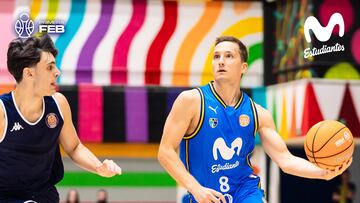 Goran Filipovic, base del Movistar Estudiantes, en el amistoso ante el Tizona Burgos.