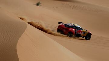 Rallying - Dakar Rally - Stage 11 - Shaybah to Empty Quarter Marathon - Saudi Arabia - January 12, 2023 Bahrain Raid Xtreme's Sebastien Loeb and co-driver Fabian Lurquin in action during stage 11 REUTERS/Hamad I Mohammed