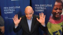 Gianni Infantino, en su visita a Doha, Qatar. 