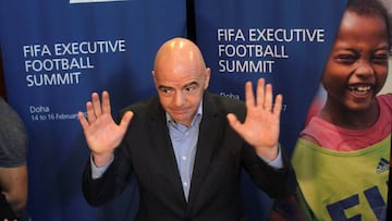 Gianni Infantino, en su visita a Doha, Qatar. 