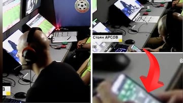 ?Esc¨¢ndalo en el arbitraje! Pillan a un ¨¢rbitro de VAR en una casa de apuestas en pleno partido