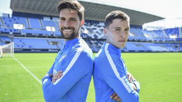 Adri&aacute;n y Ricca, jugadores del M&aacute;laga.