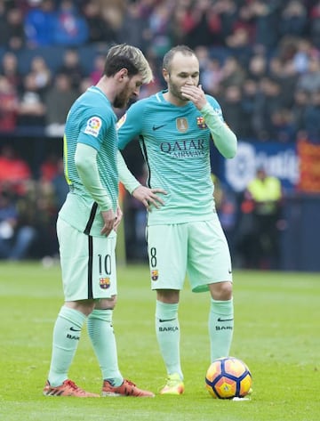 "How much should we embarrass the opposition today?" Iniesta may have whispered to Messi.