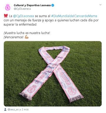 El mundo del deporte unido en el D¨ªa Mundial del C¨¢ncer de Mama