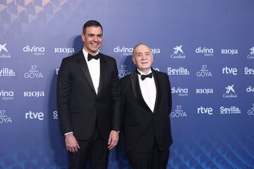 El presidente del Gobierno, Pedro Sánchez y el presidente de la Academia del Cine, Fernando Méndez-Leite.