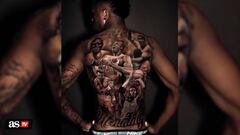 Real Madrid player Vinicius Junior put himself in the hands of celebrity tattoo artist, Ganga tattoo, to tattoo his entire back, an eight-hour process.