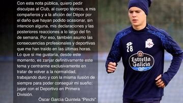 Pinchi pide perdón en Twitter