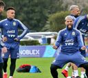 Messi y Agüero, inseparables en el entrenamiento de Argentina