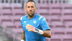 David Ospina en un partido del Napoli.