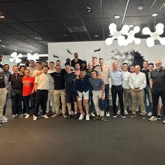 Dîner d'équipe pour tirer la saison