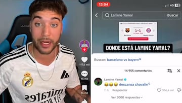 El ‘zasca’ de Lamine a un tiktoker madridista que desmereció su partido contra el Bayern