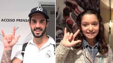 Isco's "I love you" hand sign for young fan's deaf parents