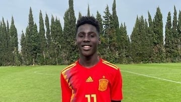 Ousmane Diallo, con la Sub-15 (SEFUTBOL).