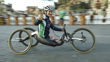 Alex Zanardi en una handbike.