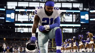 Elliott es el quinto jugador en la historia de la franquicia de Dallas en alcanzar la cifra, junto a Emmitt Smith, Tony Dorsett, Don Perkins y Calvin Hill.