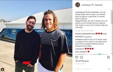 El exjugador del Barcelona ha sido los primeros en felicitar al argentino.