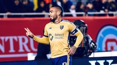 Cristian Arango en un partido de Real Salt Lake.