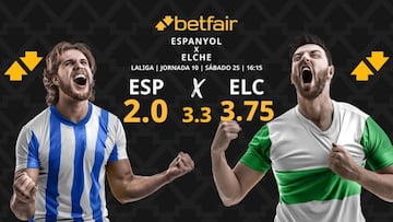 RCD Espanyol vs. Elche CF: horario, dónde ver, pronósticos y clasificación