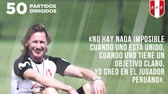 Gareca cumple su partido 50 al frente de Perú