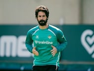 Isco, en un entrenamiento.